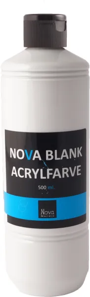 Nova akrylmaling blank 500 ml. Hvit