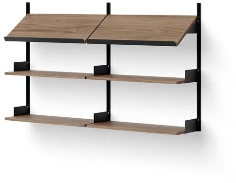 New Works Office Hylle 900 Valnøtt & Svart